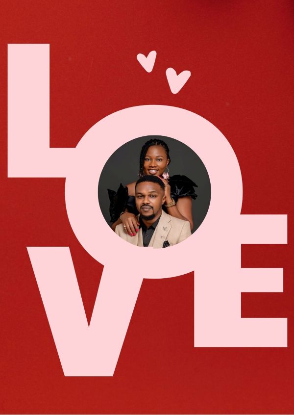 Red and Pink Romance Valentine's Day Love Card